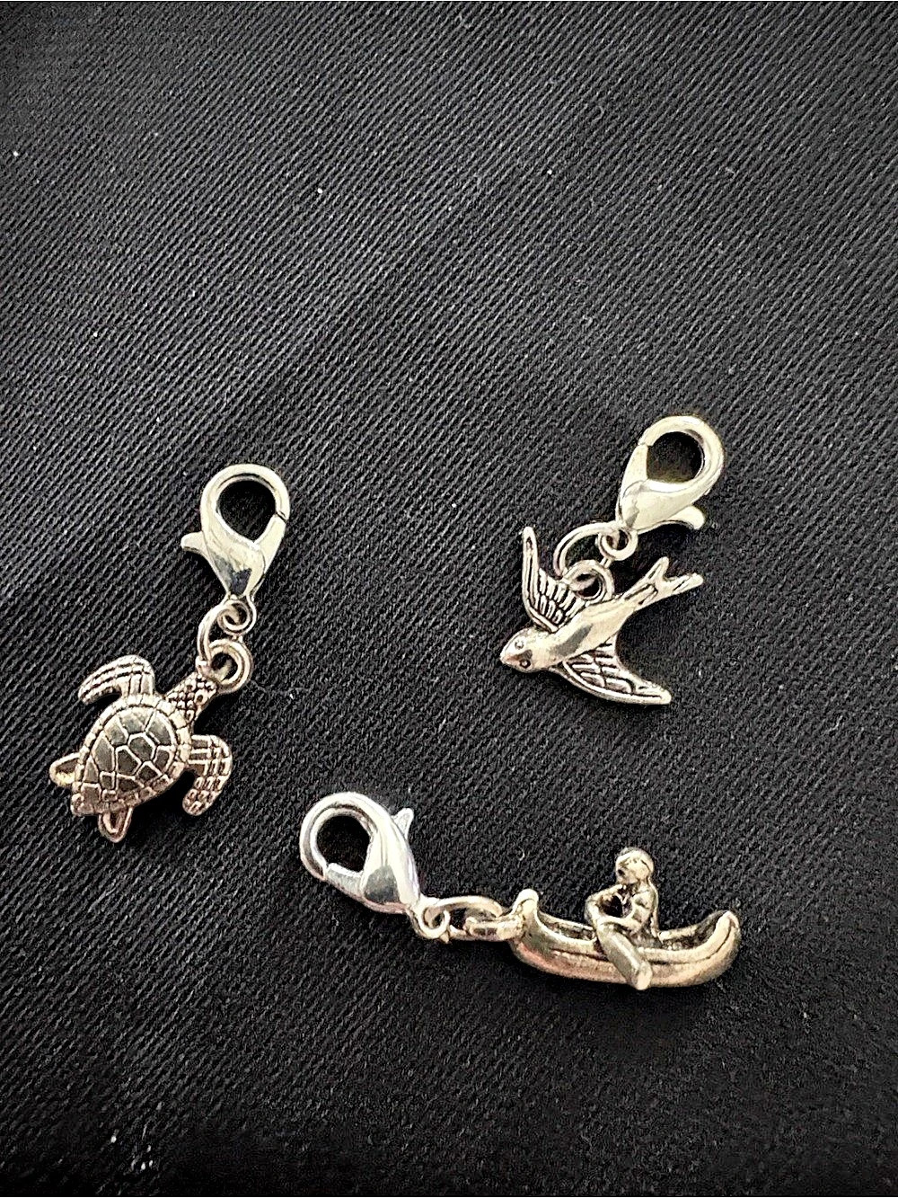 Silver-Tone Charm Clip Set of 3
